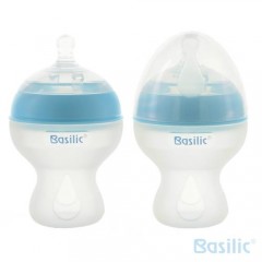 贝喜力克Basilic 宽口径硅胶奶瓶250ml-两入组(S奶嘴) 