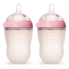 美国comotomo 硅胶奶瓶 二入250ML-粉红250TP-EN -网