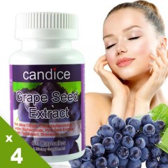 【Candice】康迪斯复方葡萄籽胶囊(60颗*4瓶)Grape Seed Extract-网