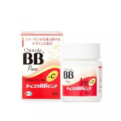 【Eisai】Chocola BB Pure 糖衣锭 B+C 80锭×1瓶