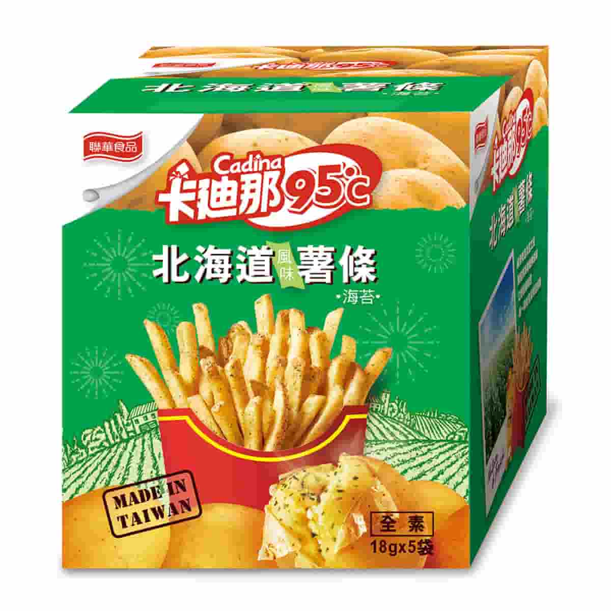 卡迪那95℃北海道风味薯条-海苔18g*5袋