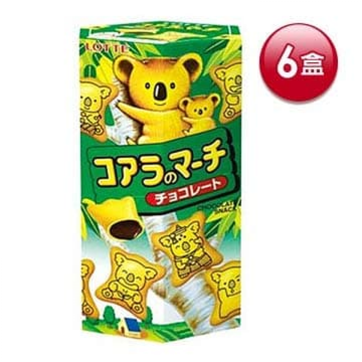LOTTE小熊饼干-巧克力(37gx6盒)