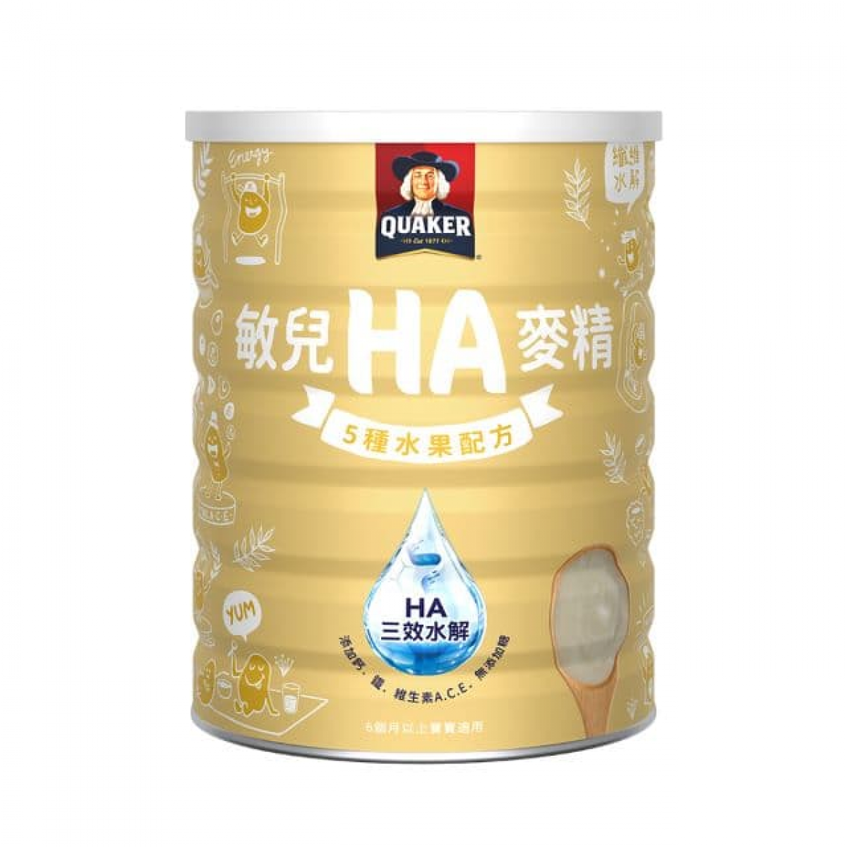 桂格-敏儿HA麦精五种水果配方-700g/罐
