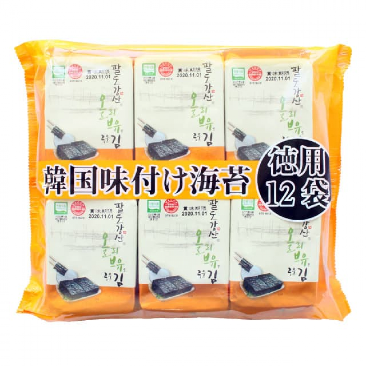 orionjako-韩国麻油风味海苔-12入(48g)