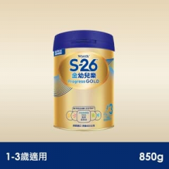 【惠氏S-26】金幼儿乐成长配方1-3岁（850gx1罐）