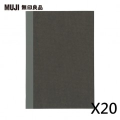 【MUJI无印良品】笔记本/5mm方格/线装/30张.A5.深灰(20入组)