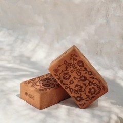 [Yoga Design Lab] Cork block 软木瑜珈砖 - Floral Batik Tonal (软木瑜珈砖一入)